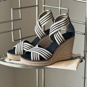 Tory Burch Frieda 100MM Espadrille Wedges (sz 8)